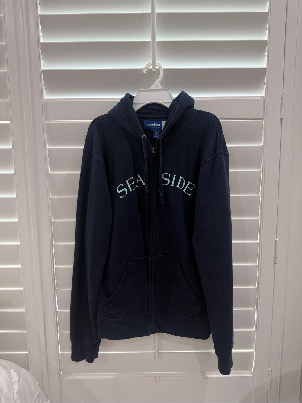 Big Cotton Seaside Navy Zip-Up Hoodie